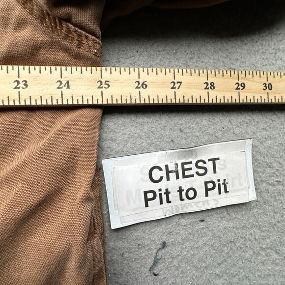 Lakin McKey Trading Co Key Flannel Lined Duck Canvas Shirt Shacket Brown Pocket - Picture 3 of 13